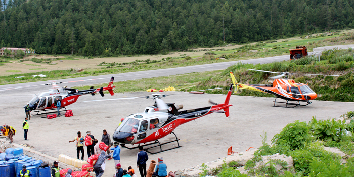 Helicopter Flight from Simikot to Hilsa